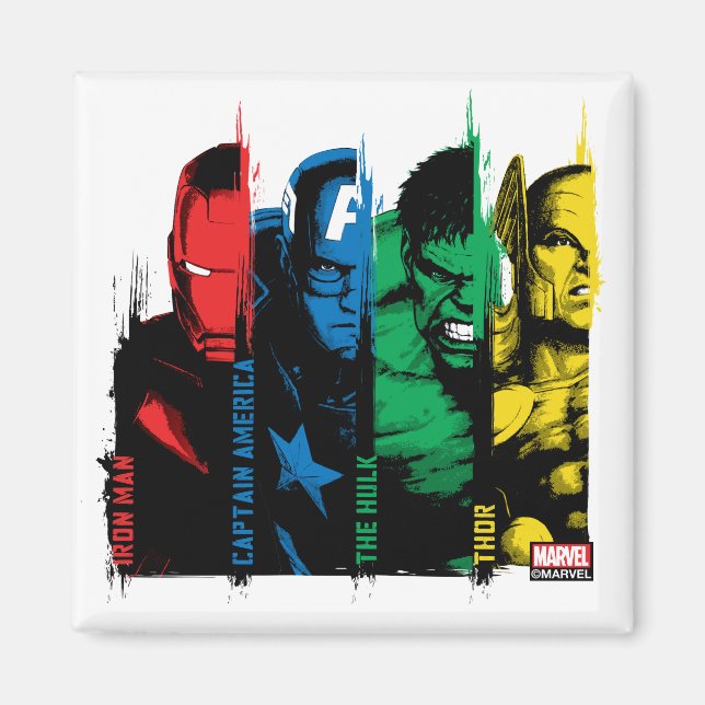 Avengers Classics | Paint Brush Lineup Magnet (Front)