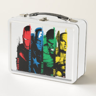 Avengers Classics Paint Brush Lineup Metal Lunch Box