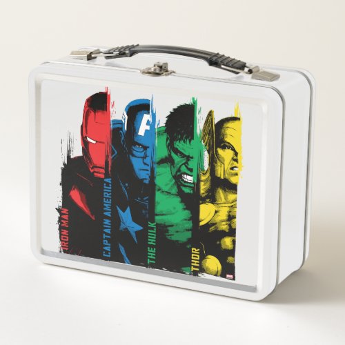 Avengers Classics  Paint Brush Lineup Metal Lunch Box