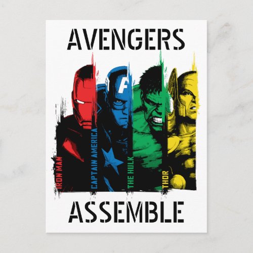 Avengers Classics  Paint Brush Lineup Postcard