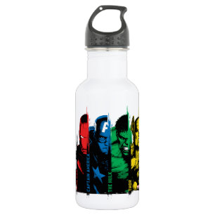 Avengers Classics   Paint Brush Lineup Stainless Steel Water Bottle