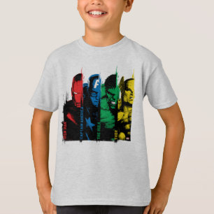 Avengers Classics Paint Brush Lineup T-Shirt