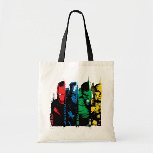 Avengers Classics  Paint Brush Lineup Tote Bag