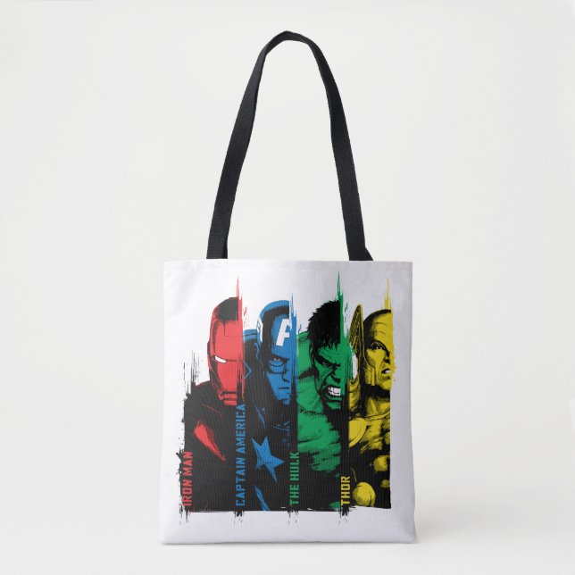 Avengers Classics | Paint Brush Lineup Tote Bag (Front)