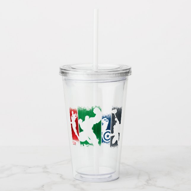 Avengers Classics | Paint Swatch Silhouettes Acrylic Tumbler (Front)