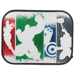 Avengers Classics   Paint Swatch Silhouettes Car Mat