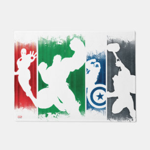Avengers Classics Paint Swatch Silhouettes Doormat