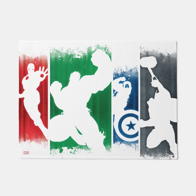 Avengers Classics | Paint Swatch Silhouettes Doormat (Front)