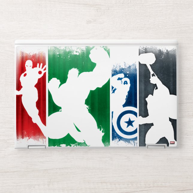 Avengers Classics | Paint Swatch Silhouettes HP Laptop Skin (Front)