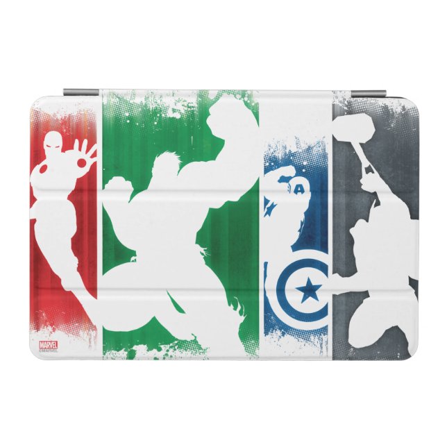 Avengers Classics | Paint Swatch Silhouettes iPad Mini Cover (Horizontal)