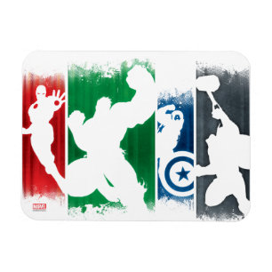 Avengers Classics Paint Swatch Silhouettes Magnet