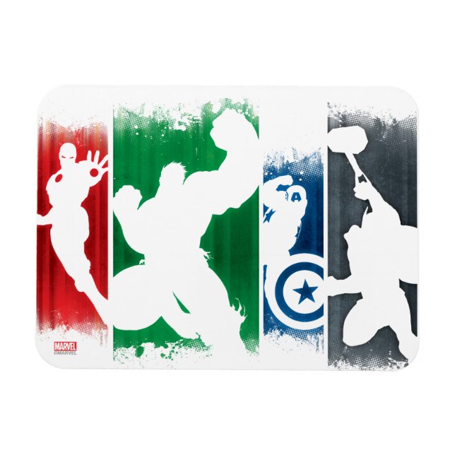 Avengers Classics | Paint Swatch Silhouettes Magnet (Horizontal)