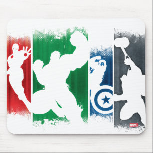 Avengers Classics Paint Swatch Silhouettes Mouse Pad
