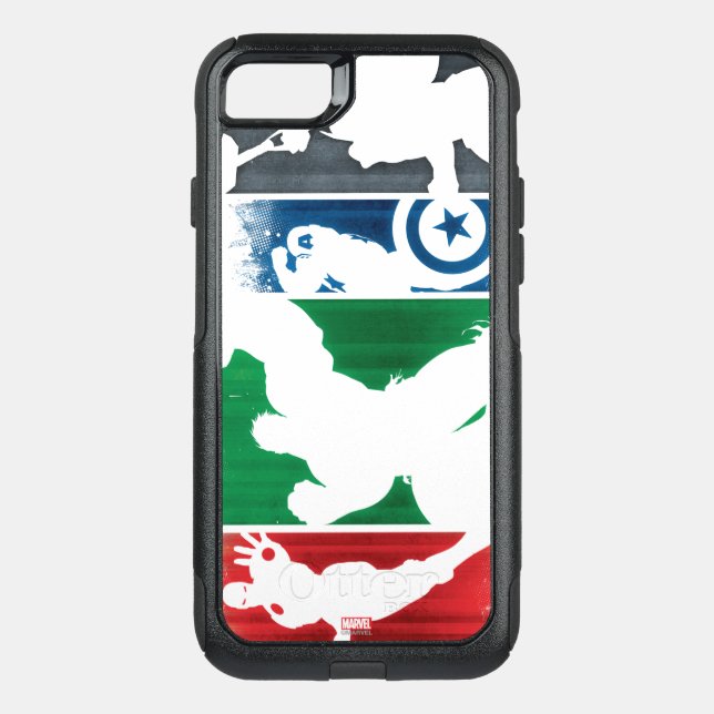 Avengers Classics | Paint Swatch Silhouettes Otterbox iPhone Case (Back)