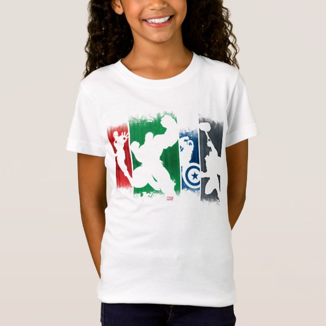 Avengers Classics | Paint Swatch Silhouettes T-Shirt (Front)