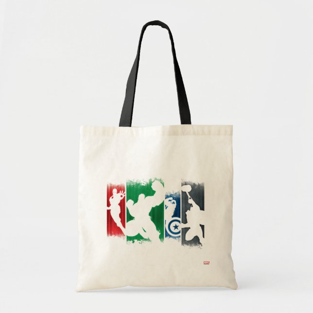 Avengers Classics | Paint Swatch Silhouettes Tote Bag (Front)