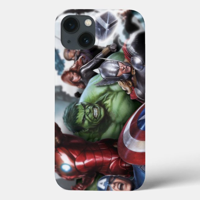 Avengers Classics | Poised For Battle Drawing Case-Mate iPhone Case (Back)