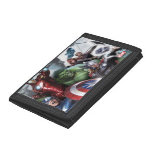 Avengers Classics Poised For Battle Drawing Trifold Wallet