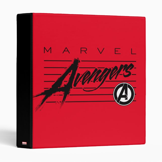 Avengers Classics | Retro Avengers Stylized Logo 3 Ring Binder (Front/Spine)