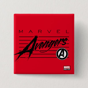 Avengers Classics   Retro Avengers Stylized Logo Button
