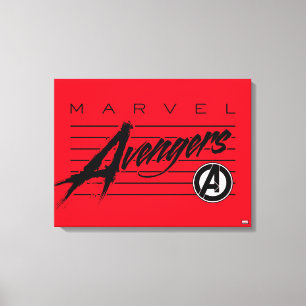 Avengers Classics   Retro Avengers Stylized Logo Canvas Print