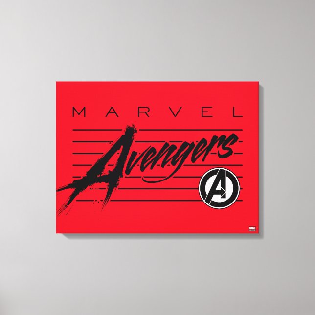 Avengers Classics | Retro Avengers Stylized Logo Canvas Print (Front)