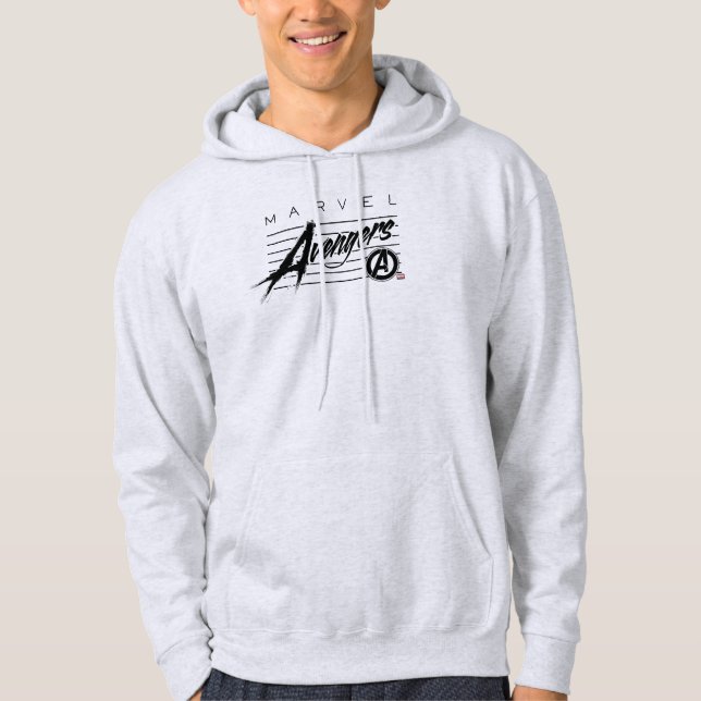 Avengers Classics | Retro Avengers Stylized Logo Hoodie (Front)