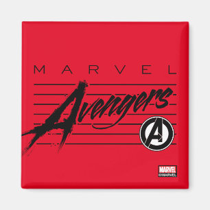 Avengers Classics   Retro Avengers Stylized Logo Magnet
