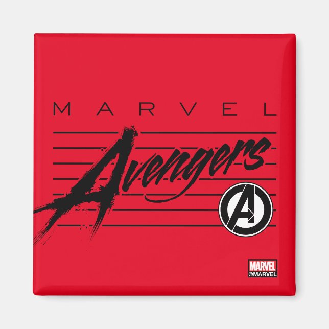 Avengers Classics | Retro Avengers Stylized Logo Magnet (Front)