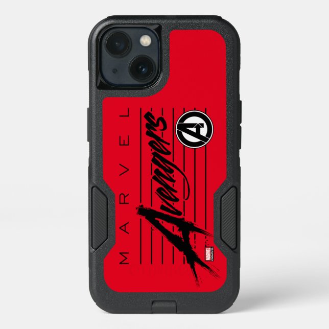 Avengers Classics | Retro Avengers Stylized Logo Otterbox iPhone Case (Back)