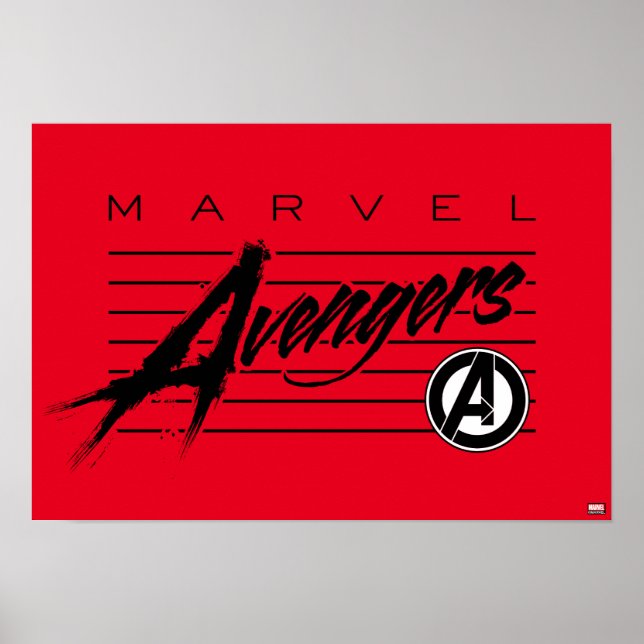 Avengers Classics | Retro Avengers Stylized Logo Poster (Front)