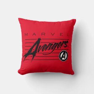 Avengers Classics   Retro Avengers Stylized Logo Throw Pillow