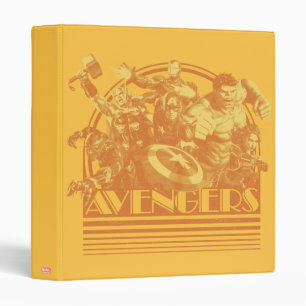 Avengers Classics   Retro Avengers Sunset Graphic 3 Ring Binder