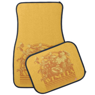 Avengers Classics Retro Avengers Sunset Graphic Car Floor Mat