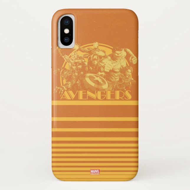 Avengers Classics | Retro Avengers Sunset Graphic Case-Mate iPhone Case (Back)