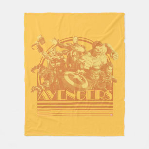 Avengers Classics   Retro Avengers Sunset Graphic Fleece Blanket
