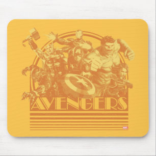 Avengers Classics Retro Avengers Sunset Graphic Mouse Pad