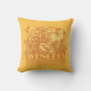 Avengers Classics   Retro Avengers Sunset Graphic Throw Pillow