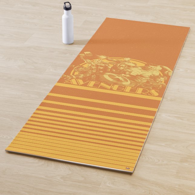 Avengers Classics | Retro Avengers Sunset Graphic Yoga Mat (In Situ)