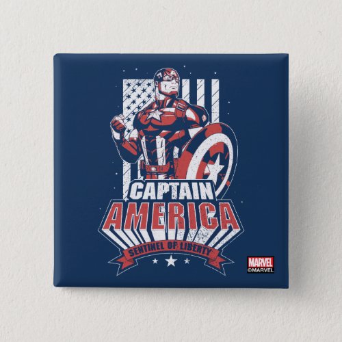 Avengers Classics  Retro Captain America Liberty Button