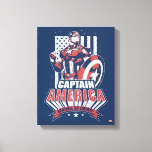 Avengers Classics Retro Captain America Liberty Canvas Print