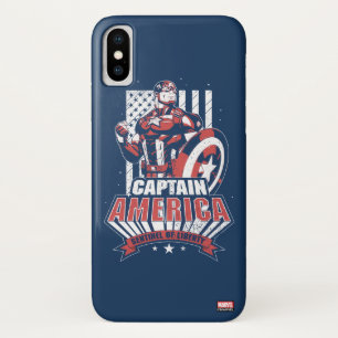 Avengers Classics Retro Captain America Liberty iPhone X Case