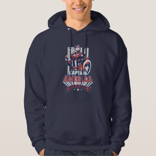 Avengers Classics  Retro Captain America Liberty Hoodie