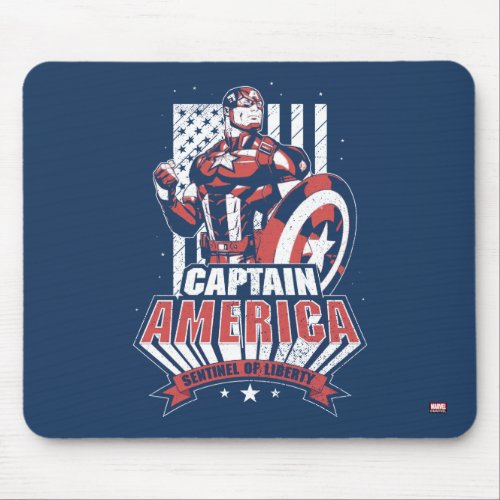 Avengers Classics  Retro Captain America Liberty Mouse Pad