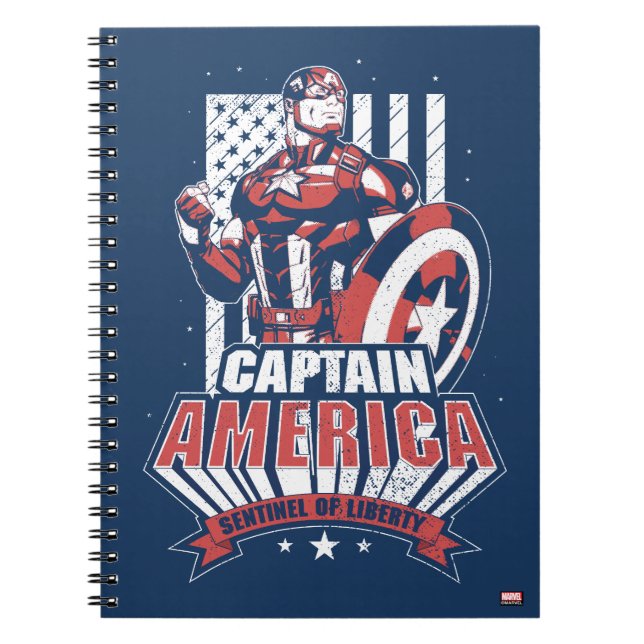 Avengers Classics | Retro Captain America Liberty Notebook (Front)