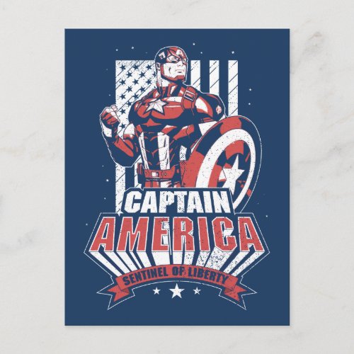 Avengers Classics  Retro Captain America Liberty Postcard