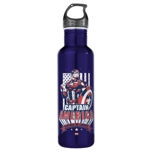 Avengers Classics  Retro Captain America Liberty Stainless Steel Water Bottle