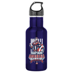 Avengers Classics   Retro Captain America Liberty Stainless Steel Water Bottle