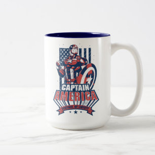 Avengers Classics   Retro Captain America Liberty Two-Tone Coffee Mug