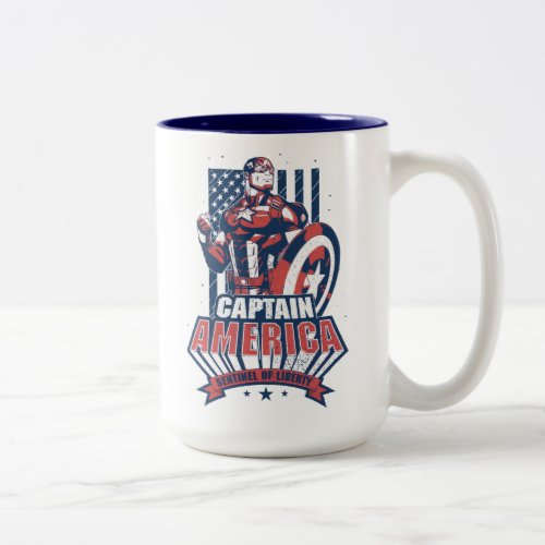 Avengers Classics  Retro Captain America Liberty Two_Tone Coffee Mug